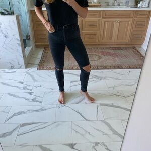 Madewell black 9” high rise skinny